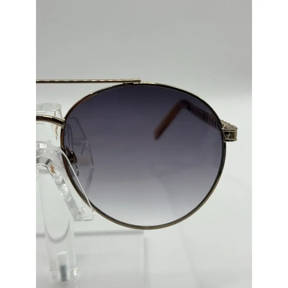 Steve Madden Aviator Sunglasses Gold Blue Gradient Lens